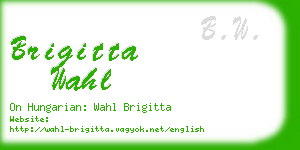 brigitta wahl business card